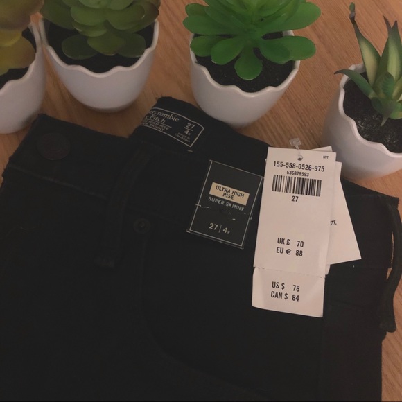 NWT Abercrombie Ultra High Rise Super Skinny Jeans - Picture 6 of 6